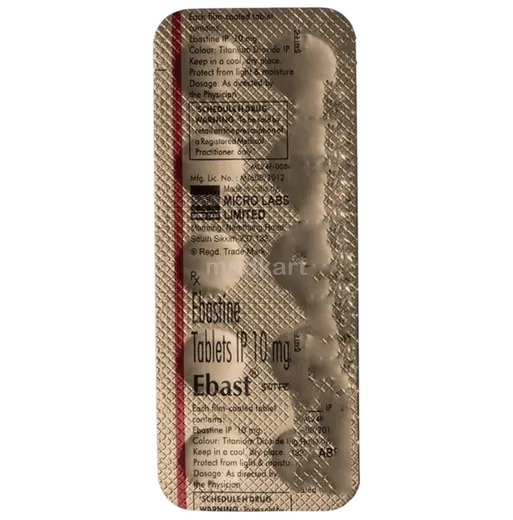ebast 10mg tablet 10's